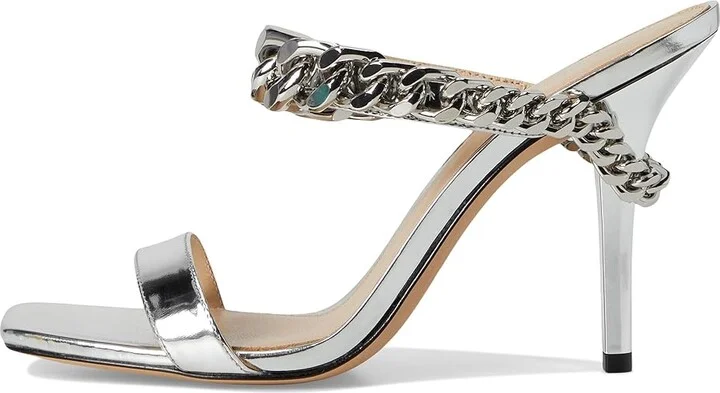 MICHAEL Michael Kors Bianca High Sandal Women's Sandals Silver : 6.5 M, Leather - Image 6