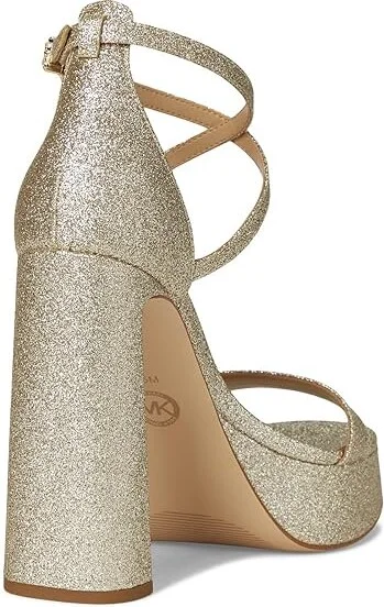 MICHAEL Michael Kors Cami Platform Women's Sandals Pale Gold : 7 M, Leather/Rubber - Image 4