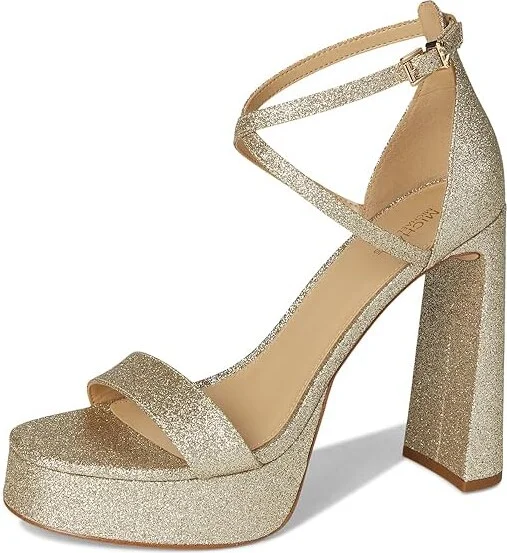 MICHAEL Michael Kors Cami Platform Women's Sandals Pale Gold : 7 M, Leather/Rubber - Image 5