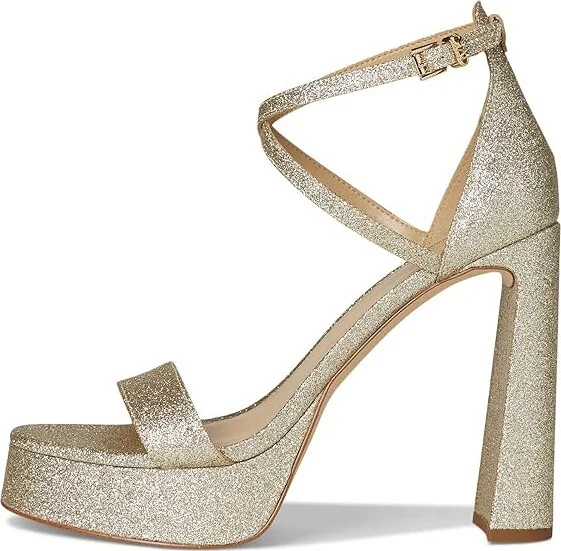 MICHAEL Michael Kors Cami Platform Women's Sandals Pale Gold : 7 M, Leather/Rubber - Image 6