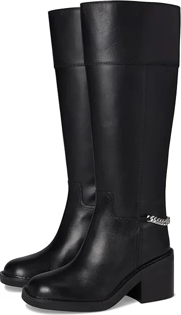 MICHAEL Michael Kors Carlisle Boot - Wide shaft Women's Boots Black : 9 M, Leather