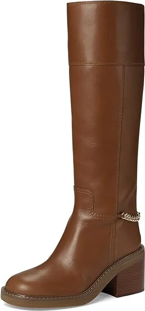 MICHAEL Michael Kors Carlisle Boots Women's Boots Luggage : 9 M, Leather/Rubber - Image 5