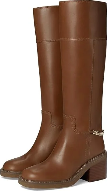 MICHAEL Michael Kors Carlisle Boots Women's Boots Luggage : 9 M, Leather/Rubber
