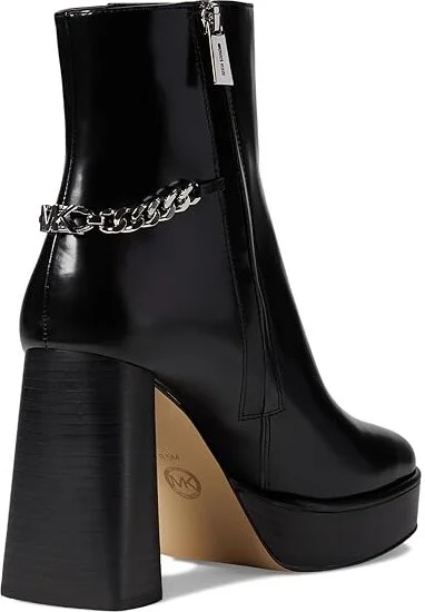 MICHAEL Michael Kors Carlisle Platform Bootie Women's Boots Black : 9 M, Leather - Image 4