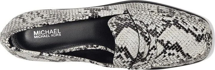MICHAEL Michael Kors Carlson Loafer Women's Flat Shoes Aluminum : 9 M, Leather/Rubber - Image 2