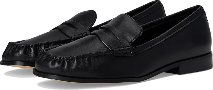 MICHAEL Michael Kors Carlson Loafer Women's Flat Shoes Black 2 : 9 M, Leather/Rubber