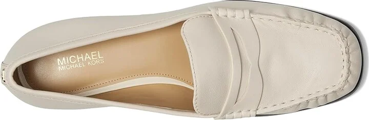 MICHAEL Michael Kors Carlson Loafer Women's Flat Shoes Light Cream : 6.5 M, Leather/Rubber - Image 2