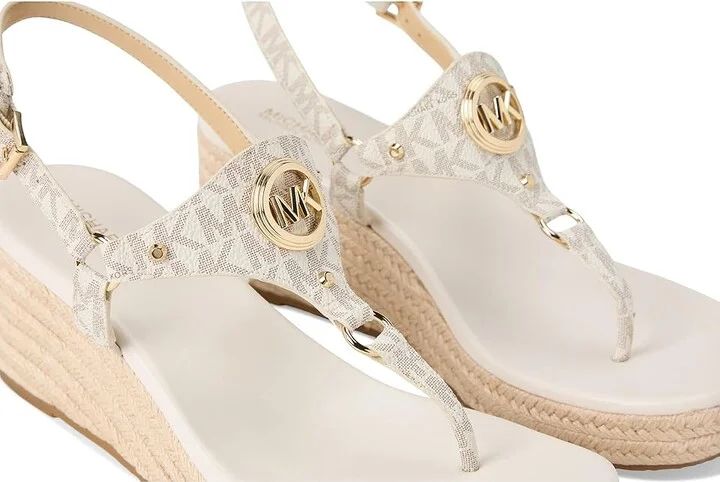 MICHAEL Michael Kors Casey Wedge Women's Shoes Vanilla : 10 M, Leather - Image 7
