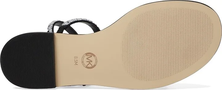 MICHAEL Michael Kors Celia Flat Sandal Women's Shoes Black : 7 M, Synthetic/Textile - Image 3