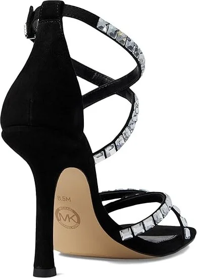 MICHAEL Michael Kors Celia Strappy Sandal Women's Shoes Black : 5.5 M, Leather/Synthetic/Textile - Image 4