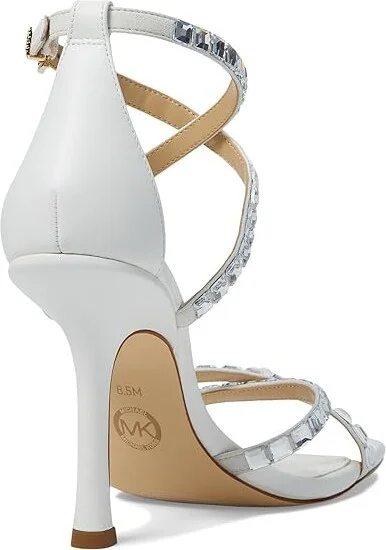 MICHAEL Michael Kors Celia Strappy Sandal Women's Shoes Optic White : 5.5 M, Leather/Synthetic/Textile - Image 4