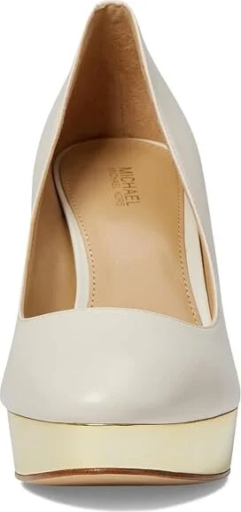 MICHAEL Michael Kors Chantal Platform Pump Women's Shoes Light Cream : 10 M, Leather - Image 2
