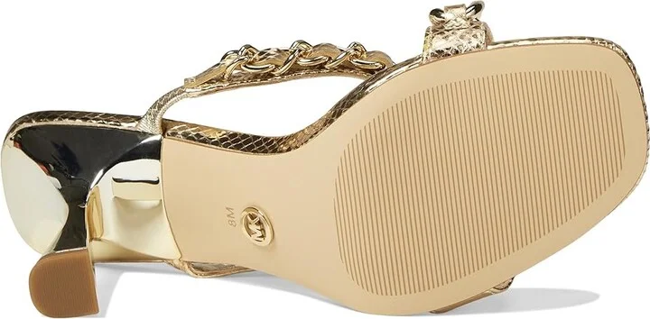 MICHAEL Michael Kors Clara Sandals Women's Sandals Pale Gold 1 : 6 M, Textile - Image 3
