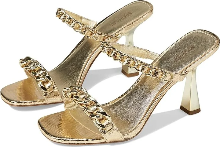 MICHAEL Michael Kors Clara Sandals Women's Sandals Pale Gold 1 : 6 M, Textile