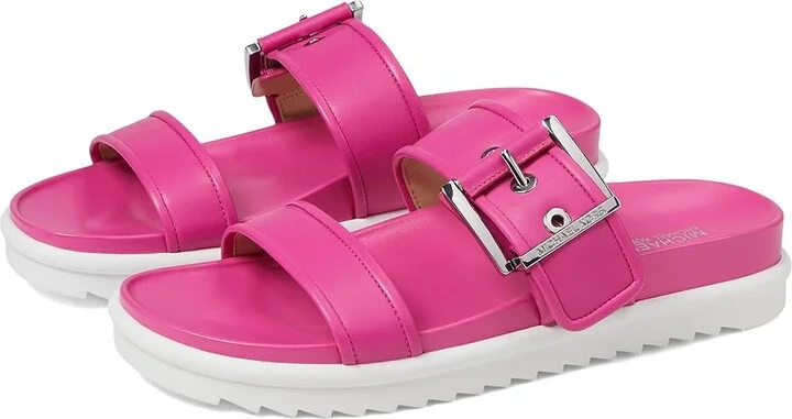 MICHAEL Michael Kors Colby Slide Women's Sandals Cerise : 7.5 M, Leather