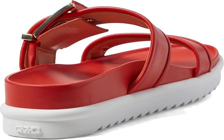 MICHAEL Michael Kors Colby Slide Women's Sandals Spiced Coral : 7 M, Leather - Image 4