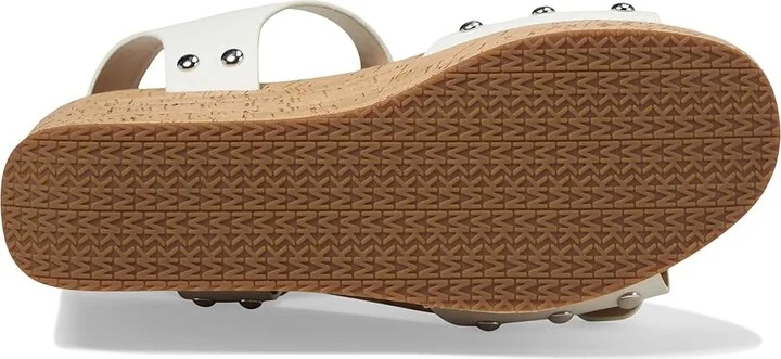 MICHAEL Michael Kors Colby Wedge Women's Sandals Optic White : 10 M, Leather - Image 3