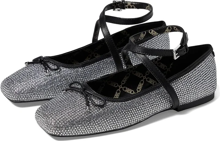 MICHAEL Michael Kors Collette Flex Ballet Women's Flat Shoes Black 2 : 6 M, Leather