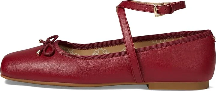 MICHAEL Michael Kors Collette Flex Ballet Women's Flat Shoes Deep Red : 7.5 M, Leather - Image 5
