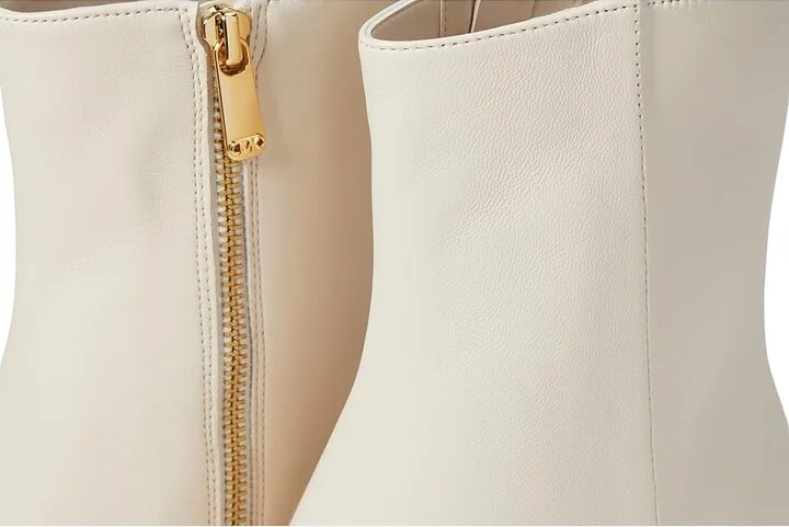 MICHAEL Michael Kors Cosmo Kitten Bootie Women's Boots Light Cream : 6.5 M, Leather/Polyester/Rubber - Image 5