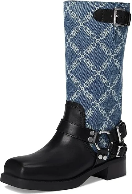 MICHAEL Michael Kors Crosby Moto Boots Women's Boots Union Wash : 8 M, Leather - Image 5