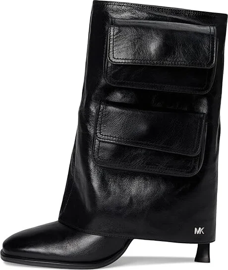 MICHAEL Michael Kors Dakota Heeled Bootie Women's Motocross Boots Black : 5.5 M, Leather - Image 6