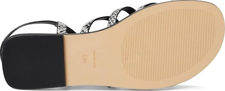 MICHAEL Michael Kors Darrington Flat Sandal Women's Sandals Aluminum : 9.5 M, Leather - Image 3