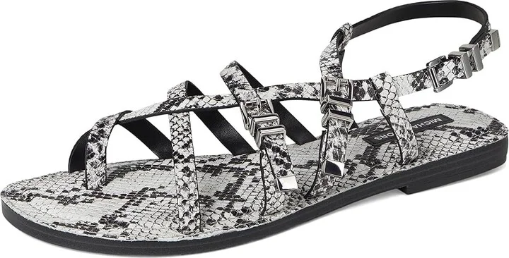 MICHAEL Michael Kors Darrington Flat Sandal Women's Sandals Aluminum : 9.5 M, Leather - Image 5