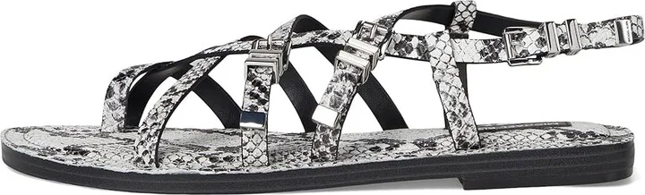MICHAEL Michael Kors Darrington Flat Sandal Women's Sandals Aluminum : 9.5 M, Leather - Image 6