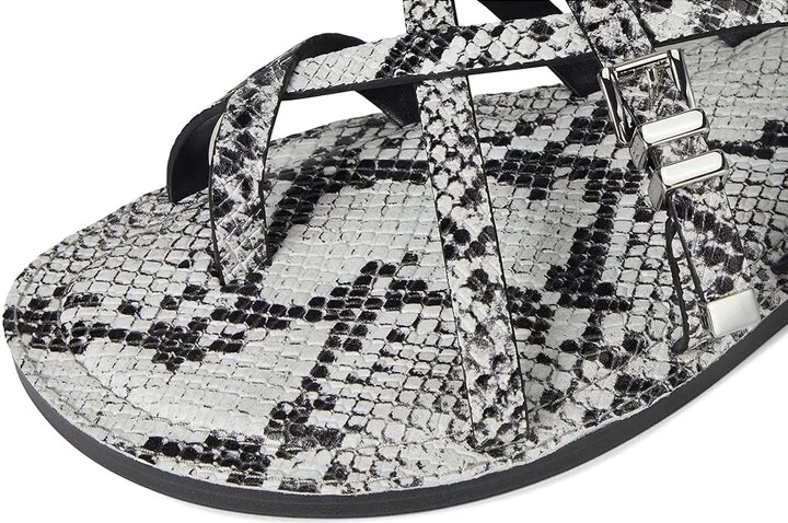 MICHAEL Michael Kors Darrington Flat Sandal Women's Sandals Aluminum : 9.5 M, Leather - Image 7