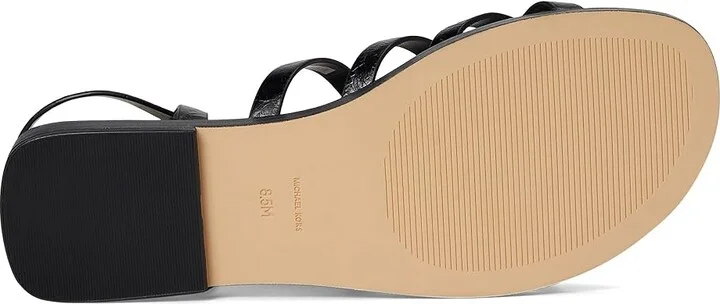 MICHAEL Michael Kors Darrington Flat Sandal Women's Sandals Black : 7 M, Leather - Image 3