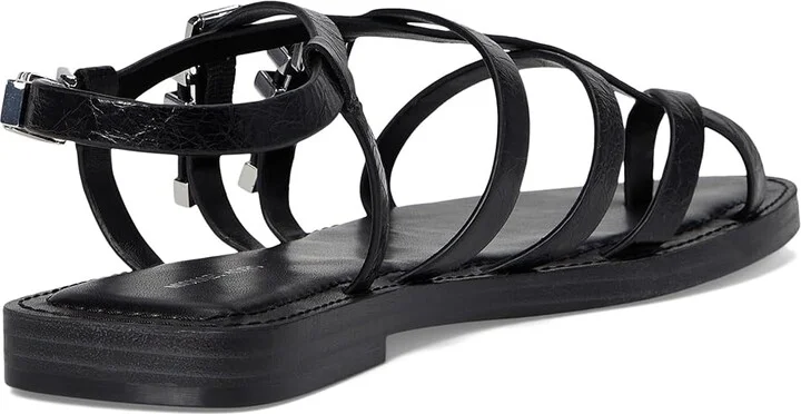MICHAEL Michael Kors Darrington Flat Sandal Women's Sandals Black : 7 M, Leather - Image 4