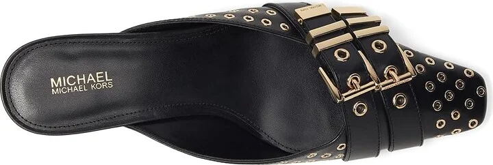 MICHAEL Michael Kors Darrington Kitten Mule High Women's Heels Black 2 : 7 M, Leather/Rubber - Image 2