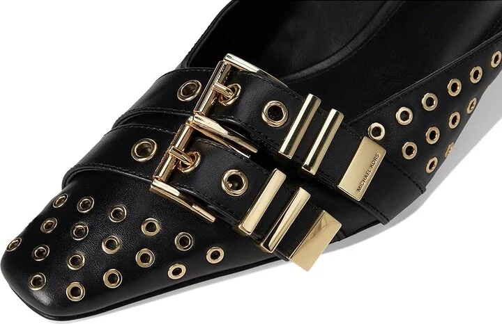 MICHAEL Michael Kors Darrington Kitten Mule High Women's Heels Black 2 : 7 M, Leather/Rubber - Image 7