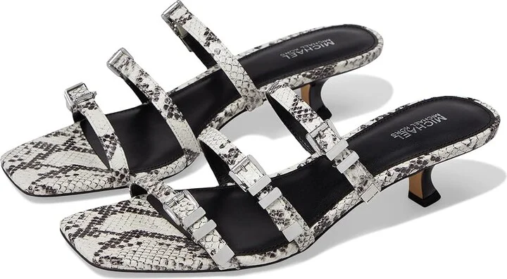 MICHAEL Michael Kors Darrington Kitten Sandals Women's Sandals Natural : 6 M, Leather