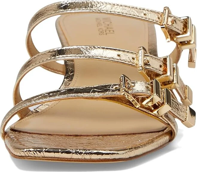 MICHAEL Michael Kors Darrington Kitten Sandals Women's Sandals Pale Gold : 7.5 M, Leather - Image 2