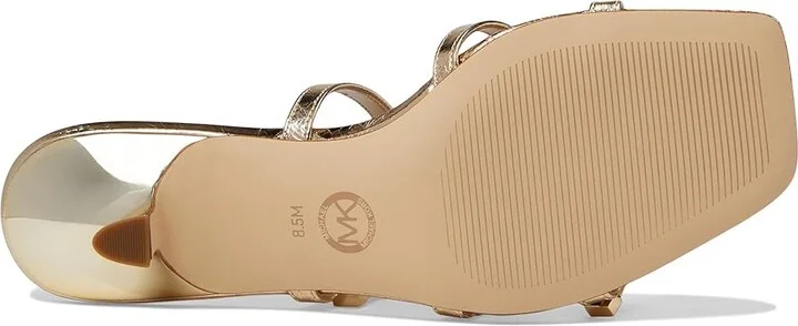 MICHAEL Michael Kors Darrington Kitten Sandals Women's Sandals Pale Gold : 7.5 M, Leather - Image 3