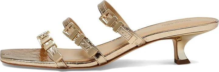 MICHAEL Michael Kors Darrington Kitten Sandals Women's Sandals Pale Gold : 7.5 M, Leather - Image 5