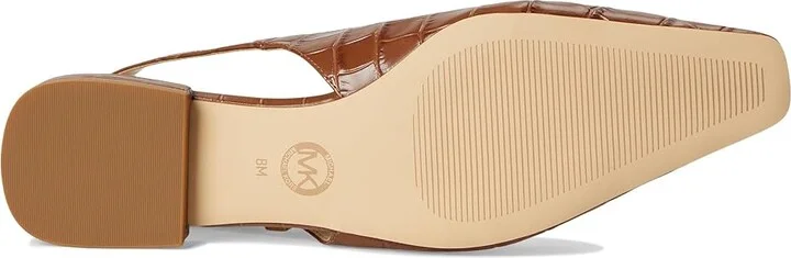 MICHAEL Michael Kors Darrington Sling Flat High Women's Heels Chestnut : 6 M, Faux Leather - Image 3