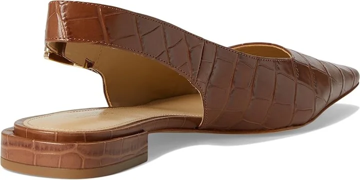 MICHAEL Michael Kors Darrington Sling Flat High Women's Heels Chestnut : 6 M, Faux Leather - Image 4