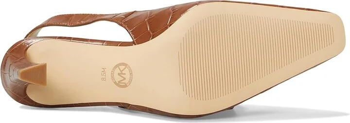 MICHAEL Michael Kors Darrington Sling Pump High Women's Heels Chestnut : 6 M, Leather/Rubber - Image 3