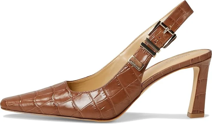 MICHAEL Michael Kors Darrington Sling Pump High Women's Heels Chestnut : 6 M, Leather/Rubber - Image 6