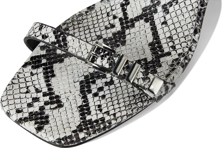 MICHAEL Michael Kors Darrington Stiletto Women's Sandals Aluminum : 7 M, Leather/Rubber - Image 2
