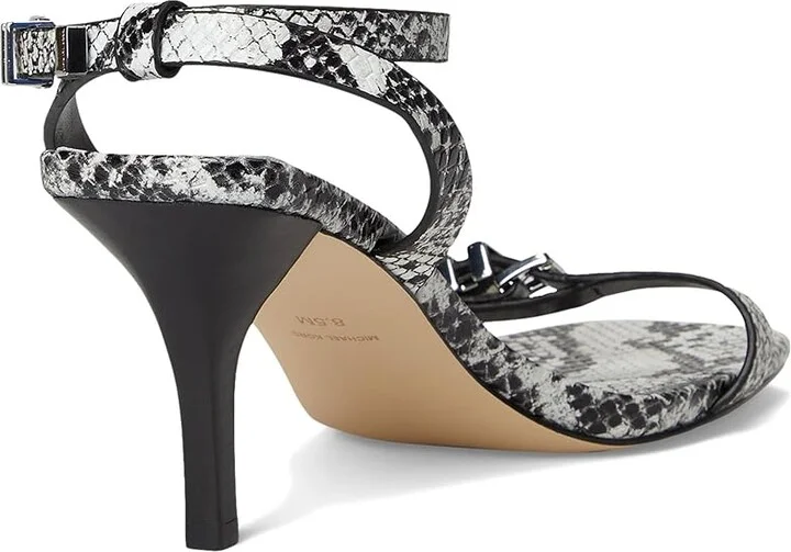 MICHAEL Michael Kors Darrington Stiletto Women's Sandals Aluminum : 7 M, Leather/Rubber - Image 4