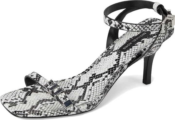 MICHAEL Michael Kors Darrington Stiletto Women's Sandals Aluminum : 7 M, Leather/Rubber - Image 5
