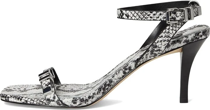 MICHAEL Michael Kors Darrington Stiletto Women's Sandals Aluminum : 7 M, Leather/Rubber - Image 6