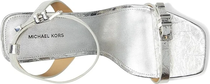 MICHAEL Michael Kors Darrington Stiletto Women's Sandals Silver : 7 M, Leather/Rubber - Image 2