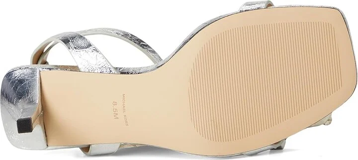 MICHAEL Michael Kors Darrington Stiletto Women's Sandals Silver : 7 M, Leather/Rubber - Image 3