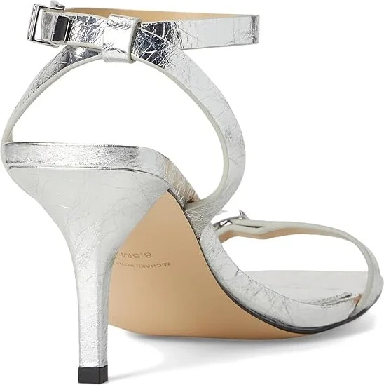 MICHAEL Michael Kors Darrington Stiletto Women's Sandals Silver : 7 M, Leather/Rubber - Image 4