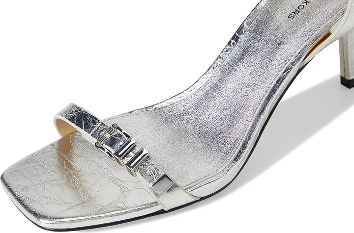 MICHAEL Michael Kors Darrington Stiletto Women's Sandals Silver : 7 M, Leather/Rubber - Image 7